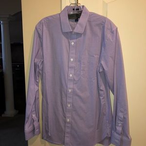 J Crew Men’s Blue and White Check Long Sleeve Shirt Size Large